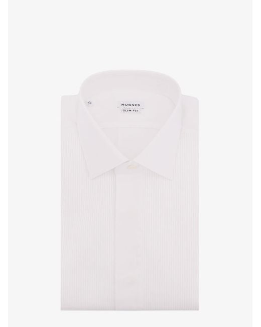 NUGNES 1920 White Cotton Shirt for men