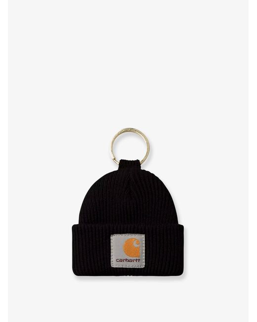 Carhartt Black Mini Watch Hat Knit Keychain for men