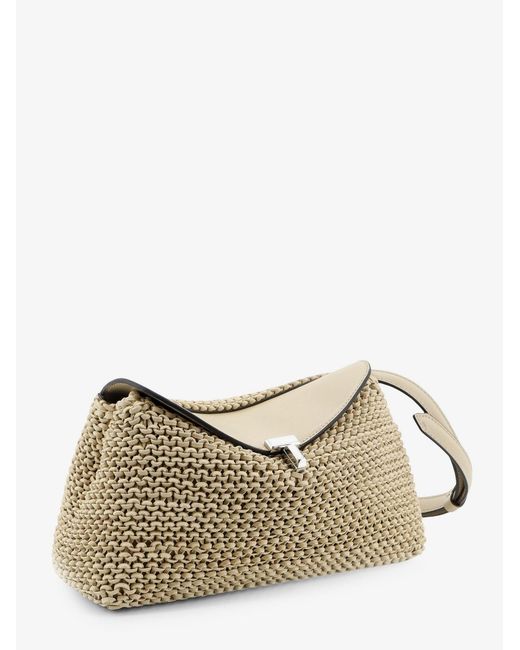 Totême  Multicolor T-Lock Woven Leather Clutch