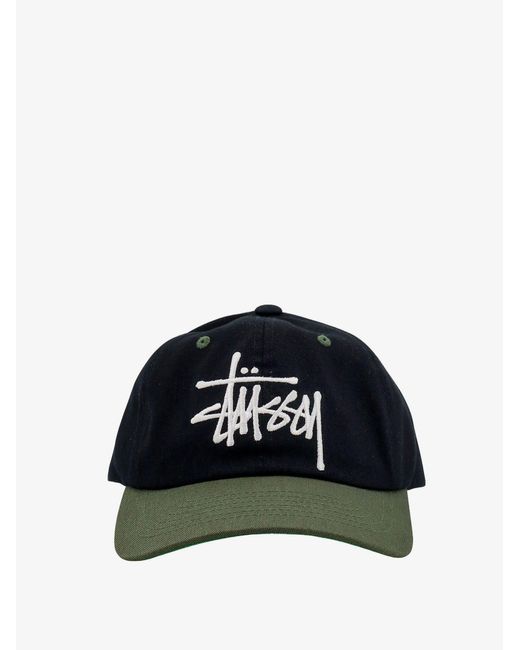 Stussy Black Cotton Hat for men