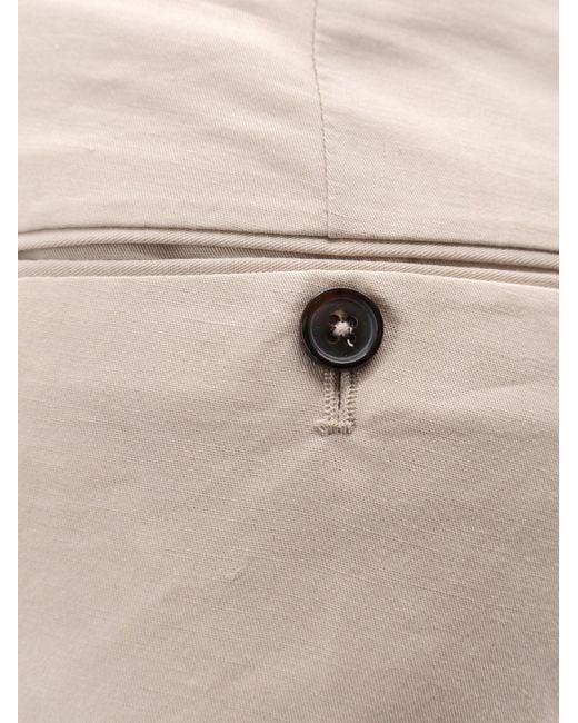PT Torino Natural Michael Reworked Linen And Cotton Trousers for men