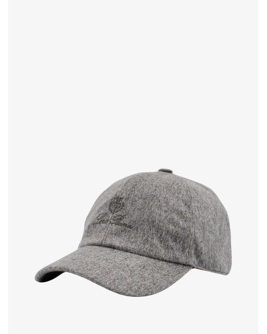 Loro Piana Gray Hat for men