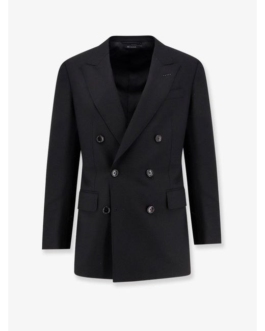 Blazer Doppiopetto di Tom Ford in Black da Uomo