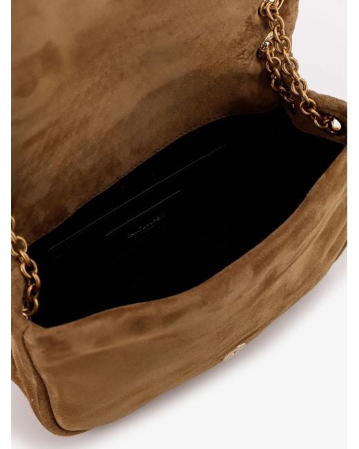 Saint Laurent Brown Mini Jamie 4.3 Suede Shoulder Bag