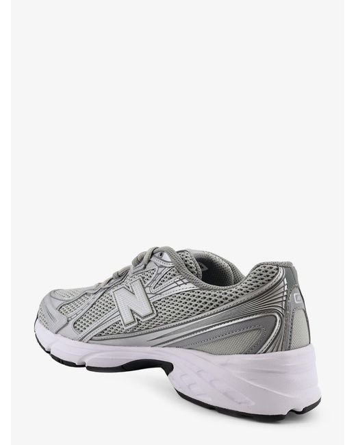 New Balance Gray 740 Mesh Sneakers With Iconic Contrasting Side Logo