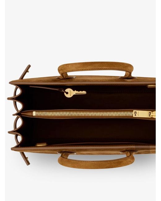 Saint Laurent Brown Sac De Jour Baby Suede Handbag