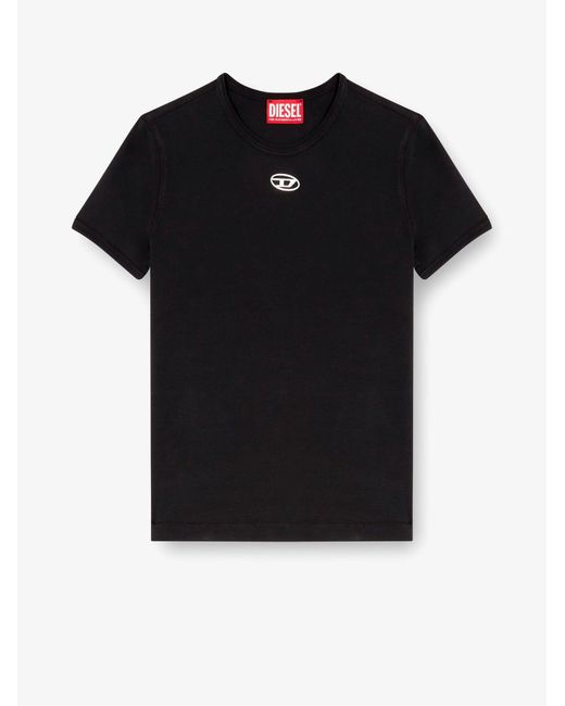 DIESEL Black T-Uncutieslong-Od Cotton Blend T-Shirt
