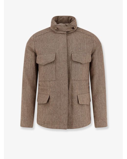 Loro Piana Brown Traveller Linen Jacket