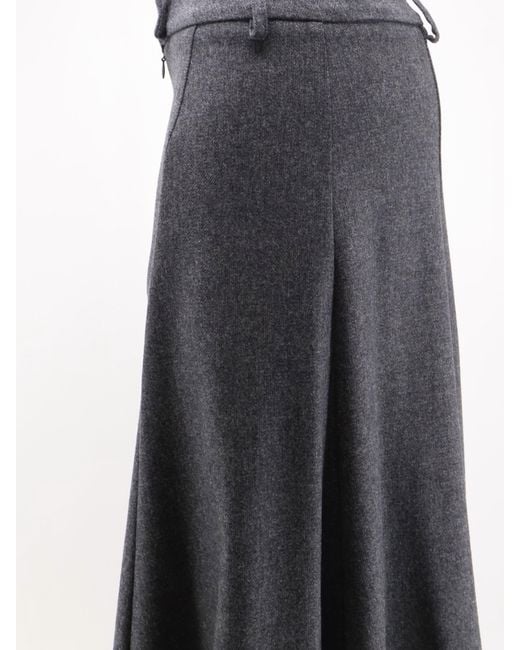 Nude Blue Wool Blend Pantskirt