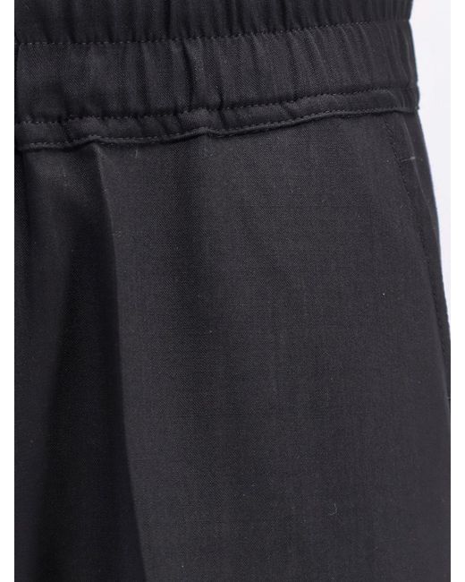 Rick Owens Blue Drawstring Long Certified Virgin Wool Trousers for men