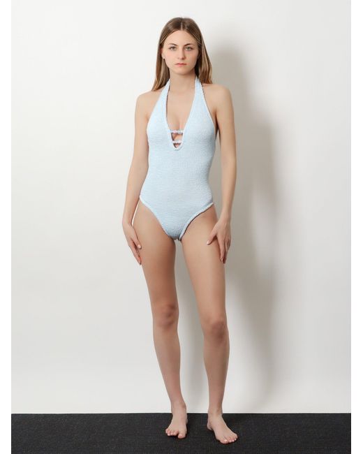 Hunza G Blue One-Piece Swimsuit Adriana