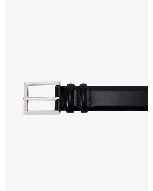 Orciani White Smooth Leather Belt for men