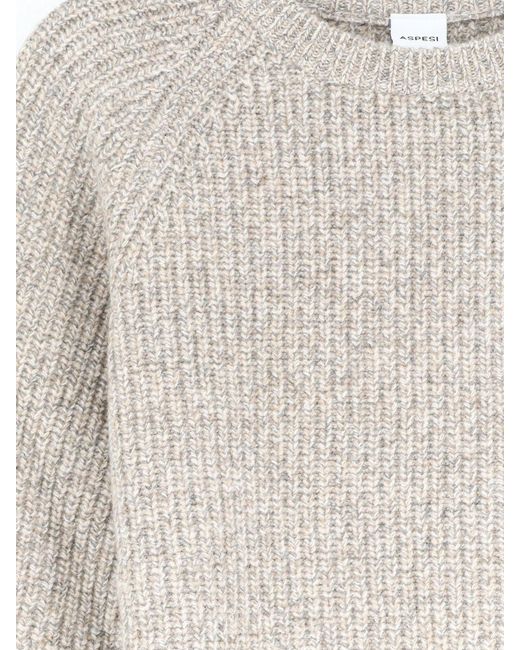 Aspesi White Virgin Wool Sweater