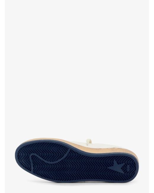 Golden Goose Deluxe Brand Blue Deluxe Brand Ballstar Leather Sneakers With Iconic Side Logo for men