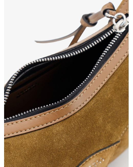 Isabel Marant Metallic Oskan Moon Suede Shoulder Bag