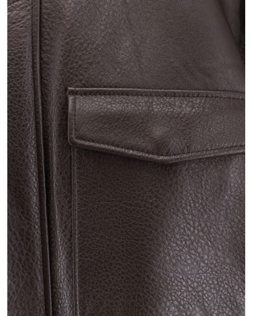 TONYWACK Brown Leather Jacket