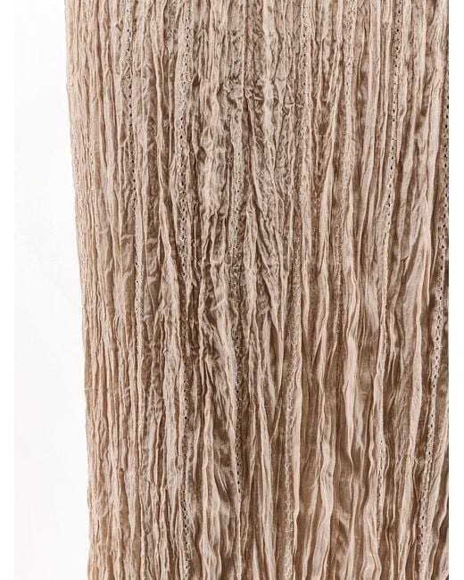 Alysi Natural Wrinkled Viscose Skirt