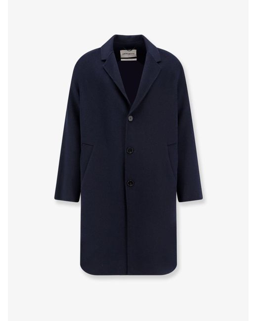 Amaranto Blue Outdoor Wool Coat for men