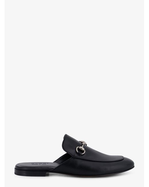 Gucci Black Leather Loafers With Metal Horsebit for men