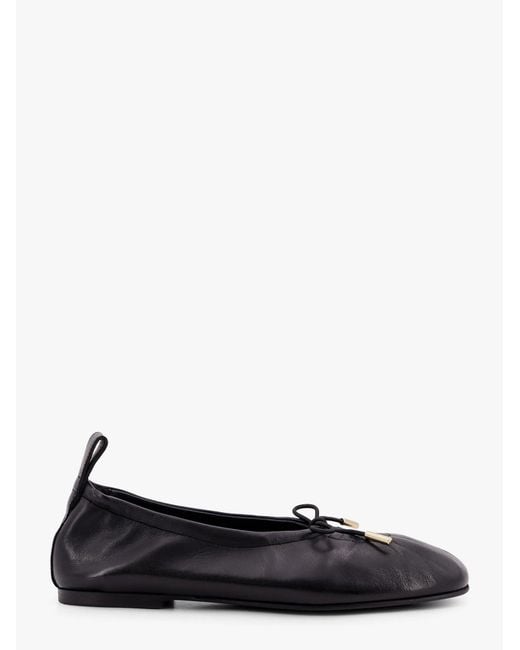 Alohas Women's Black Rosalind Leather Ballerinas