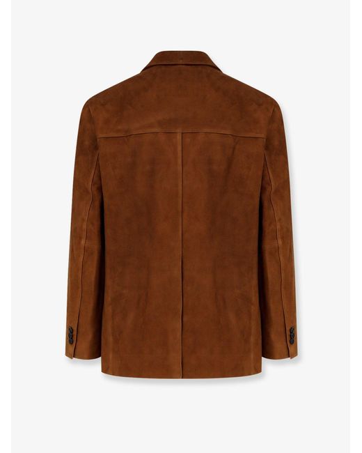 TONYWACK Brown Tailored Suede Jacket