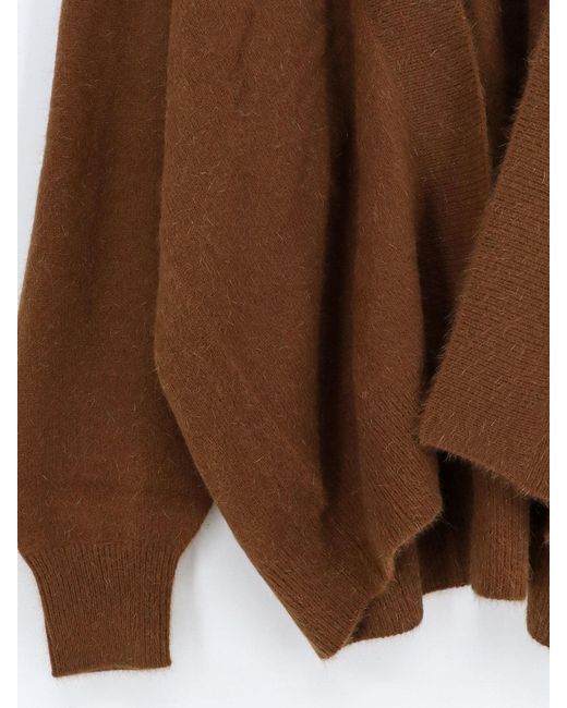 Mes Demoiselles Brown Flutter Wool Blend Cardigan