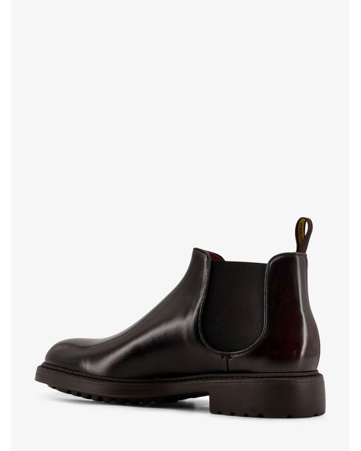 Doucal's Black Beatles Leather Boots for men