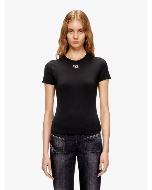 DIESEL Black T-Uncutieslong-Od Cotton Blend T-Shirt