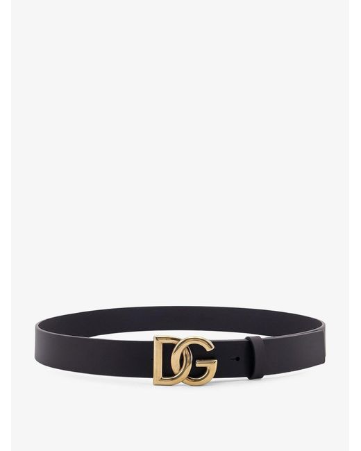 Leather Belt-Uomo di Dolce & Gabbana in White da Uomo