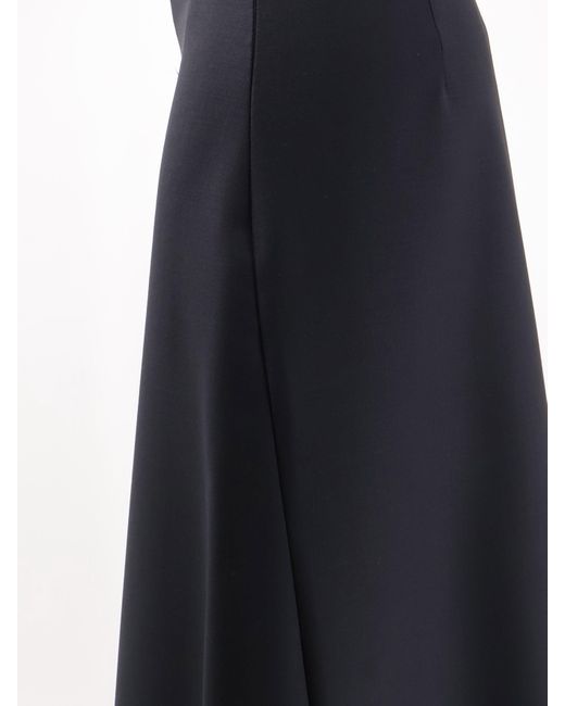 Nude Blue Wool Blend Long Skirt