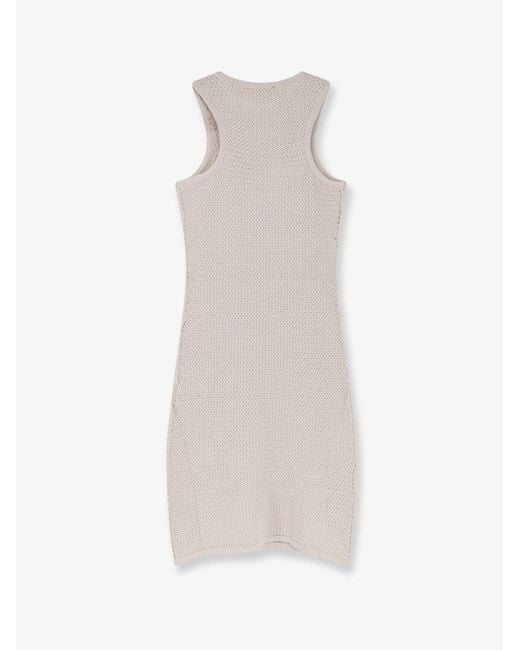 Laneus White Cotton Dress