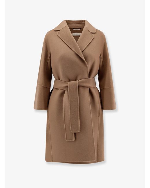 Max Mara Natural Arona Virgin Wool Coat