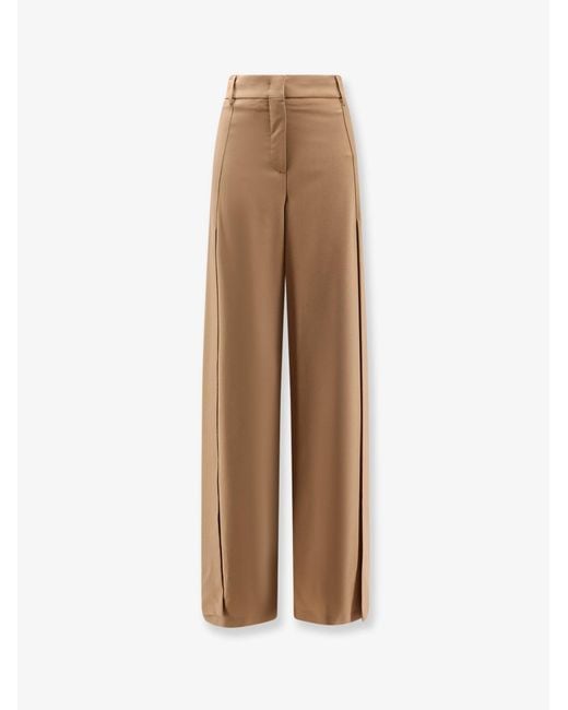 Semicouture Natural Virgin Wool Blend Trousers