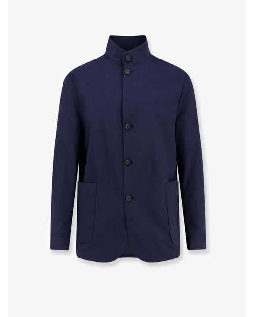 Hevò Blue Casalvecchio Wool Blend Jacket for men