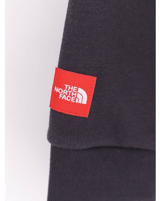 The North Face Blue Cotton Sweatshirt With Hood for men