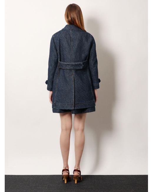 Fendi Blue Jackets Cotone