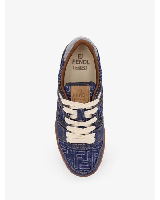 Match Denim Sneakers-Uomo di Fendi in Blue da Uomo