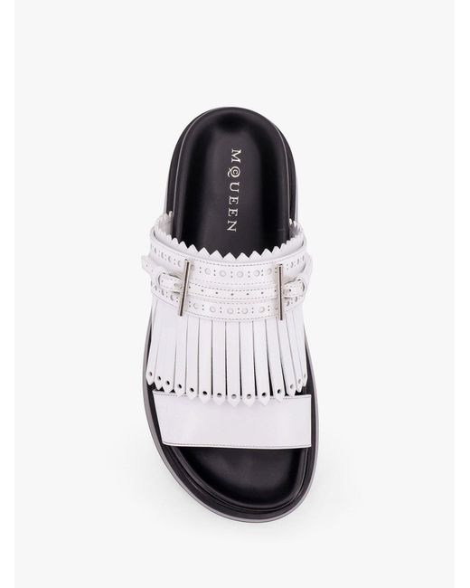 McQueen White Sandals