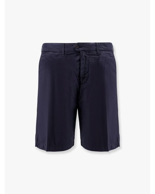 NUGNES 1920 Blue Regular Fit Cotton Bermuda Shorts for men
