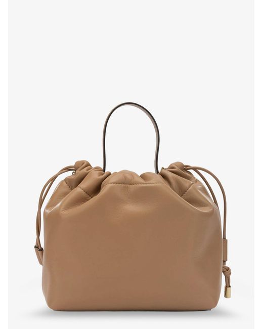 Chloé Brown Icons Leather Crossbody Bag With Logo On The Front