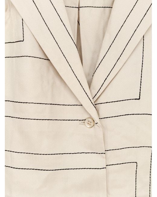 Totême White Pajamas Organic Silk Shirt