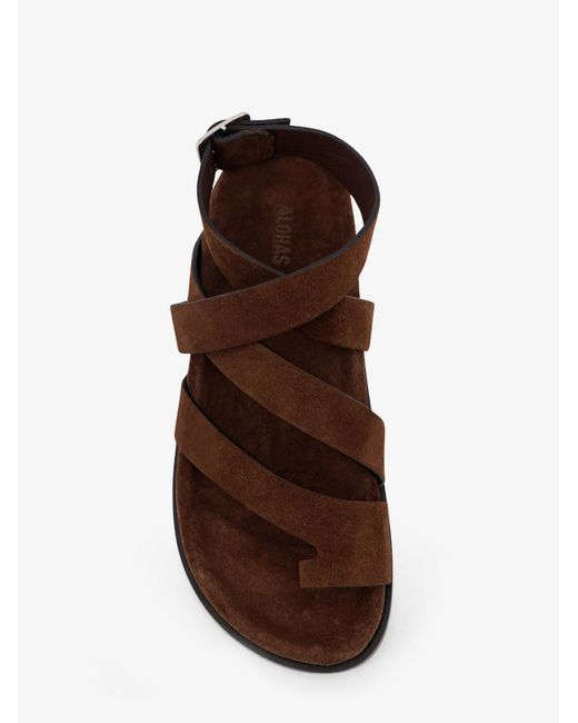 Alohas Brown Suede Sandals