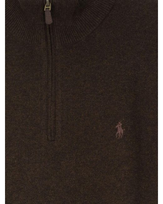 Polo Ralph Lauren Brown Wool Sweater for men