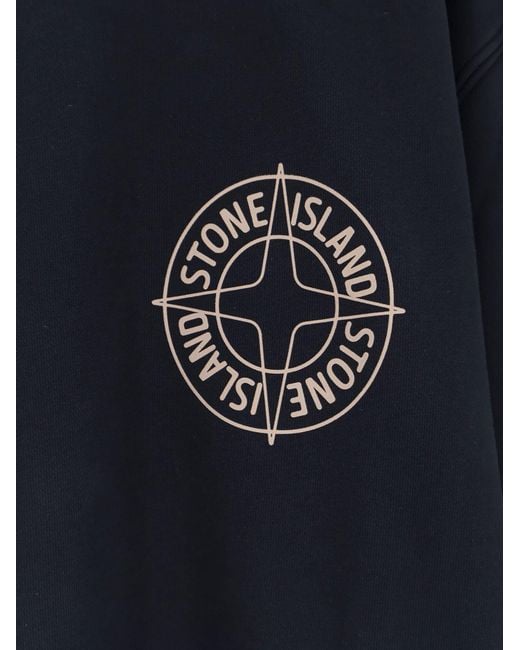 Stone Island Blue Cotton Sweatshirt for men