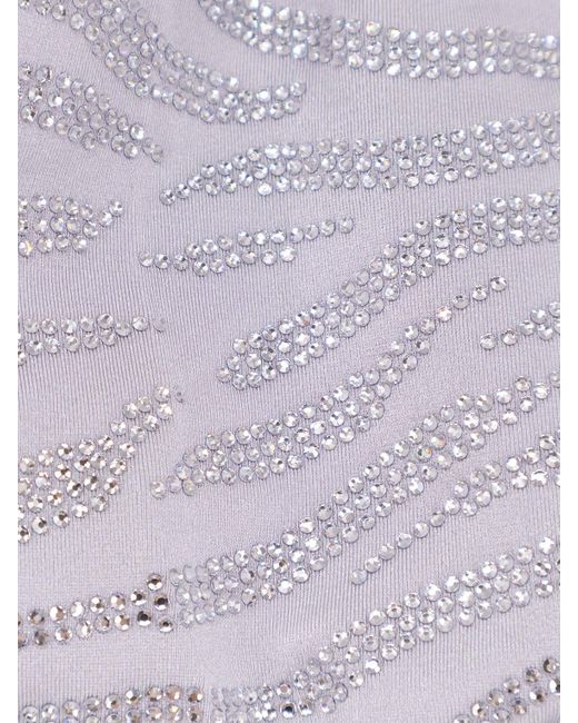 Mc2 Saint Barth Gray Athena Bikini Top With Rhinestones