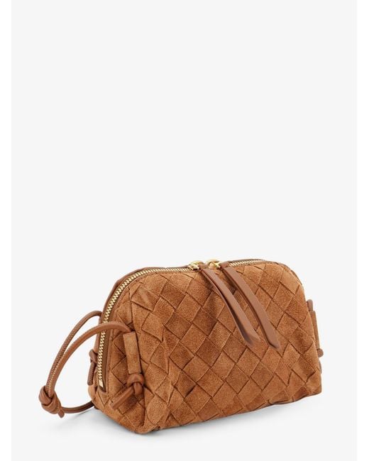 Bottega Veneta Brown Pochette Concert Suede Crossbody Bag