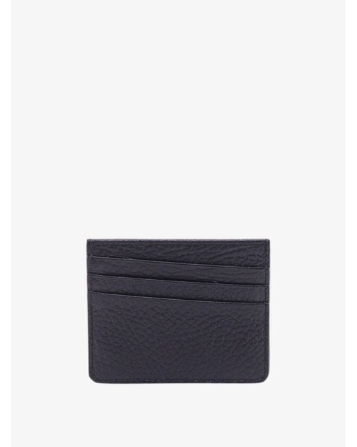 Maison Margiela Blue Leather Stitched Profile Wallets