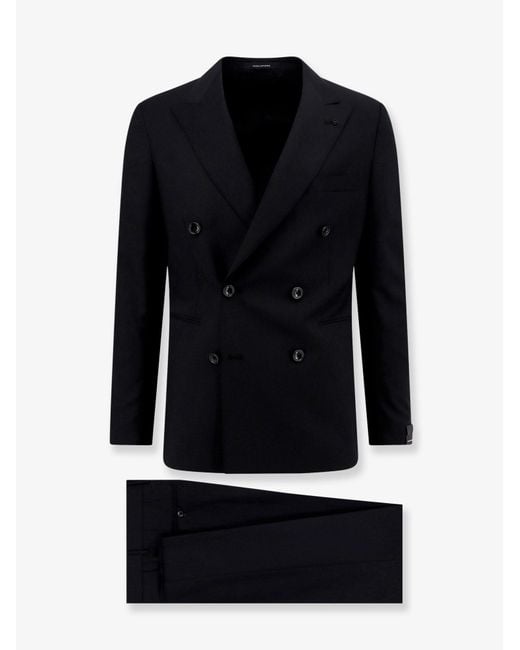 Tagliatore Blue Double-Breasted Virgin Wool Suit for men