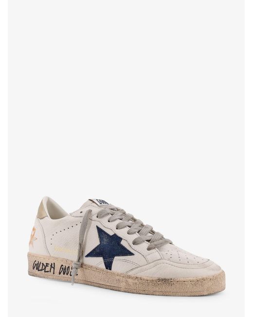 Golden Goose Deluxe Brand White Deluxe Brand Ball Star Leather Sneakers for men