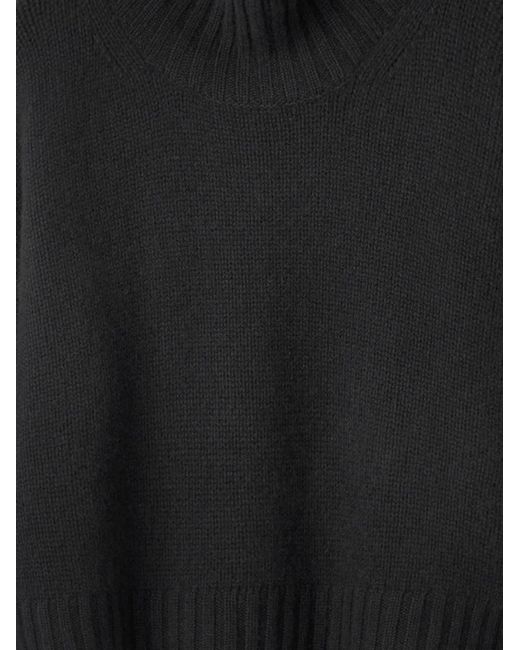 Soft Goat Black Cashmere Turtleneck